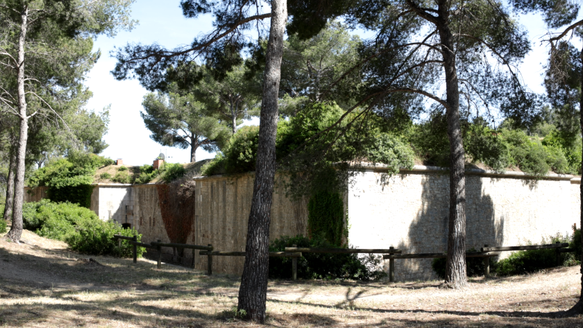 Photo du fort avec des arbres devant